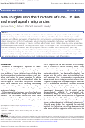 Cover page: New insights into the functions of Cox-2 in skin and esophageal malignancies.