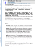 Cover page: Testosterone therapy does not increase the risks of prostate cancer recurrence or death after definitive treatment for localized disease.