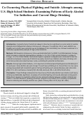 Cover page: Co-Occurring Physical Fighting and Suicide Attempts among U.S. High School Students: Examining Patterns of Early Alcohol Use Initiation and Current Binge Drinking