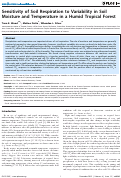 Cover page: Sensitivity of Soil Respiration to Variability in Soil Moisture and Temperature in a Humid Tropical Forest