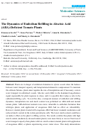 Cover page: The Dynamics of Embolism Refilling in Abscisic Acid (ABA)-Deficient Tomato Plants