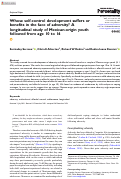 Cover page: Whose self-control development suffers or benefits in the face of adversity? A longitudinal study of Mexican-origin youth followed from age 10 to 16