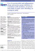 Cover page: Use of non-steroidal anti-inflammatory drugs and proton pump inhibitors in correlation with incidence, recurrence and death of peptic ulcer bleeding: an ecological study