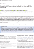 Cover page: Neural Global Pattern Similarity Underlies True and False Memories