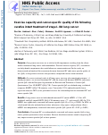 Cover page: Exercise capacity and cancer-specific quality of life following curative intent treatment of stage I–IIIA lung cancer