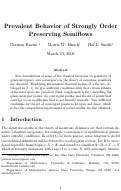 Cover page: Prevalent Behavior of Strongly Order Preserving Semiflows