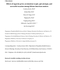 Cover page: Effects of Cigarette Prices on Intention to Quit, Quit Attempts, and Successful Cessation Among African American Smokers