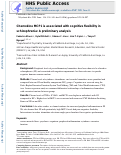 Cover page: Chemokine MCP1 is associated with cognitive flexibility in schizophrenia: A preliminary analysis