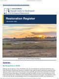 Cover page of UCSB Restoration Register - November 2024