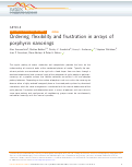 Cover page: Ordering, flexibility and frustration in arrays of porphyrin nanorings