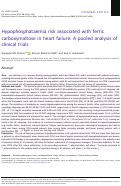 Cover page: Hypophosphataemia risk associated with ferric carboxymaltose in heart failure: A pooled analysis of clinical trials