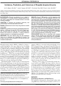 Cover page: Incidence, Predictors, and Outcomes of Hospital‐Acquired Anemia