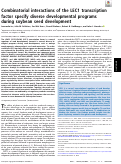 Cover page: Combinatorial interactions of the LEC1 transcription factor specify diverse developmental programs during soybean seed development