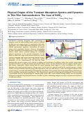 Cover page: Physical Origins of the Transient Absorption Spectra and Dynamics in Thin-Film Semiconductors: The Case of BiVO4