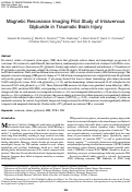 Cover page: Magnetic Resonance Imaging Pilot Study of Intravenous Glyburide in Traumatic Brain Injury