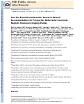 Cover page: Function biomedical informatics research network recommendations for prospective multicenter functional MRI studies