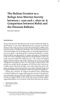 Cover page: The Nubian Frontier as a Refuge Area Warrior Society between c. 1200 and c. 1800 CE: A Comparison between Nubia and the Ottoman Balkans