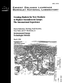 Cover page: Creating markets for new products to replace incandescent lamps: the international experience