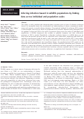 Cover page: Inferring infection hazard in wildlife populations by linking data across individual and population scales.