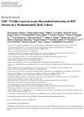 Cover page: CD8+ T-Cells Count in Acute Myocardial Infarction in HIV Disease in a Predominantly Male Cohort