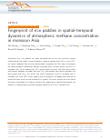 Cover page: Fingerprint of rice paddies in spatial–temporal dynamics of atmospheric methane concentration in monsoon Asia