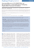 Cover page: Assessing Adherence to US LI-RADS Follow-up Recommendations in Vulnerable Patients Undergoing Hepatocellular Carcinoma Surveillance.