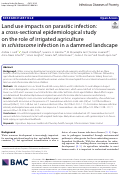 Cover page: Land use impacts on parasitic infection: a cross-sectional epidemiological study on the role of irrigated agriculture in schistosome infection in a dammed landscape