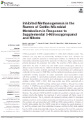 Cover page: Inhibited Methanogenesis in the Rumen of Cattle: Microbial Metabolism in Response to Supplemental 3-Nitrooxypropanol and Nitrate