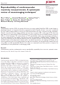 Cover page: Reproducibility of cerebrovascular reactivity measurements: A systematic review of neuroimaging techniques*