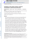 Cover page: Identification of the antigenic epitopes of maternal autoantibodies in autism spectrum disorders