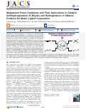 Cover page: Magnesium Pincer Complexes and Their Applications in Catalytic Semihydrogenation of Alkynes and Hydrogenation of Alkenes: Evidence for Metal-Ligand Cooperation.