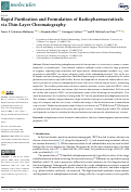 Cover page: Rapid Purification and Formulation of Radiopharmaceuticals via Thin-Layer Chromatography