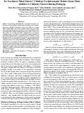 Cover page: Do You Know What I Know? Children Use Informants’ Beliefs About Their Abilities to Calibrate Choices During Pedagogy