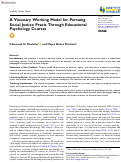 Cover page: A Visionary Working Model for Pursuing Social Justice Praxis Through Educational Psychology Courses