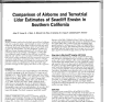 Cover page: Comparison of Airborne and Terrestrial Lidar Estimates of Seacliff Erosion in Southern California