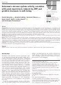 Cover page: Autonomic nervous system activity correlates with peak experiences induced by DMT and predicts increases in well-being.