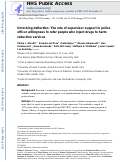 Cover page: Unlocking deflection: The role of supervisor support in police officer willingness to refer people who inject drugs to harm reduction services.