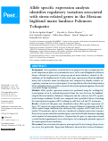 Cover page: Allele specific expression analysis identifies regulatory variation associated with stress-related genes in the Mexican highland maize landrace Palomero Toluqueño