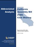 Cover page of Abbreviated Analysis of California Assembly Bill 2180: Cost Sharing