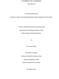 Cover page: A Structured Transition: Structure’s Role in Facilitating Belonging During Employment Transition