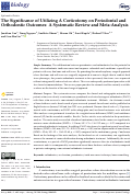 Cover page: The Significance of Utilizing A Corticotomy on Periodontal and Orthodontic Outcomes: A Systematic Review and Meta-Analysis.