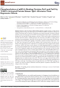 Cover page: Phosphorylation of mRNA-Binding Proteins Puf1 and Puf2 by TORC2-Activated Protein Kinase Ypk1 Alleviates Their Repressive Effects