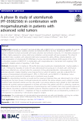 Cover page: A phase Ib study of utomilumab (PF-05082566) in combination with mogamulizumab in patients with advanced solid tumors