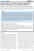 Cover page: Bacterial Effector Activates Jasmonate Signaling by Directly Targeting JAZ Transcriptional Repressors