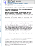 Cover page: Protein Quantitative Trait Loci Analysis Identifies Genetic Variation in the Innate Immune Regulator TOLLIP