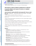 Cover page: Interventions to Improve Patient Comprehension in Informed Consent for Medical and Surgical Procedures: An Updated Systematic Review.