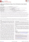 Cover page: ASM Journals Eliminate Impact Factor Information from Journal Websites