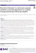 Cover page: Movement behavior in a dominant ungulate underlies successful adjustment to a rapidly changing landscape following megafire.