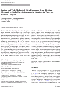 Cover page: Resting and Task-Modulated High-Frequency Brain Rhythms Measured by Scalp Encephalography in Infants with Tuberous Sclerosis Complex