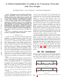 Cover page: A global identifiability condition for consensus networks on tree graphs